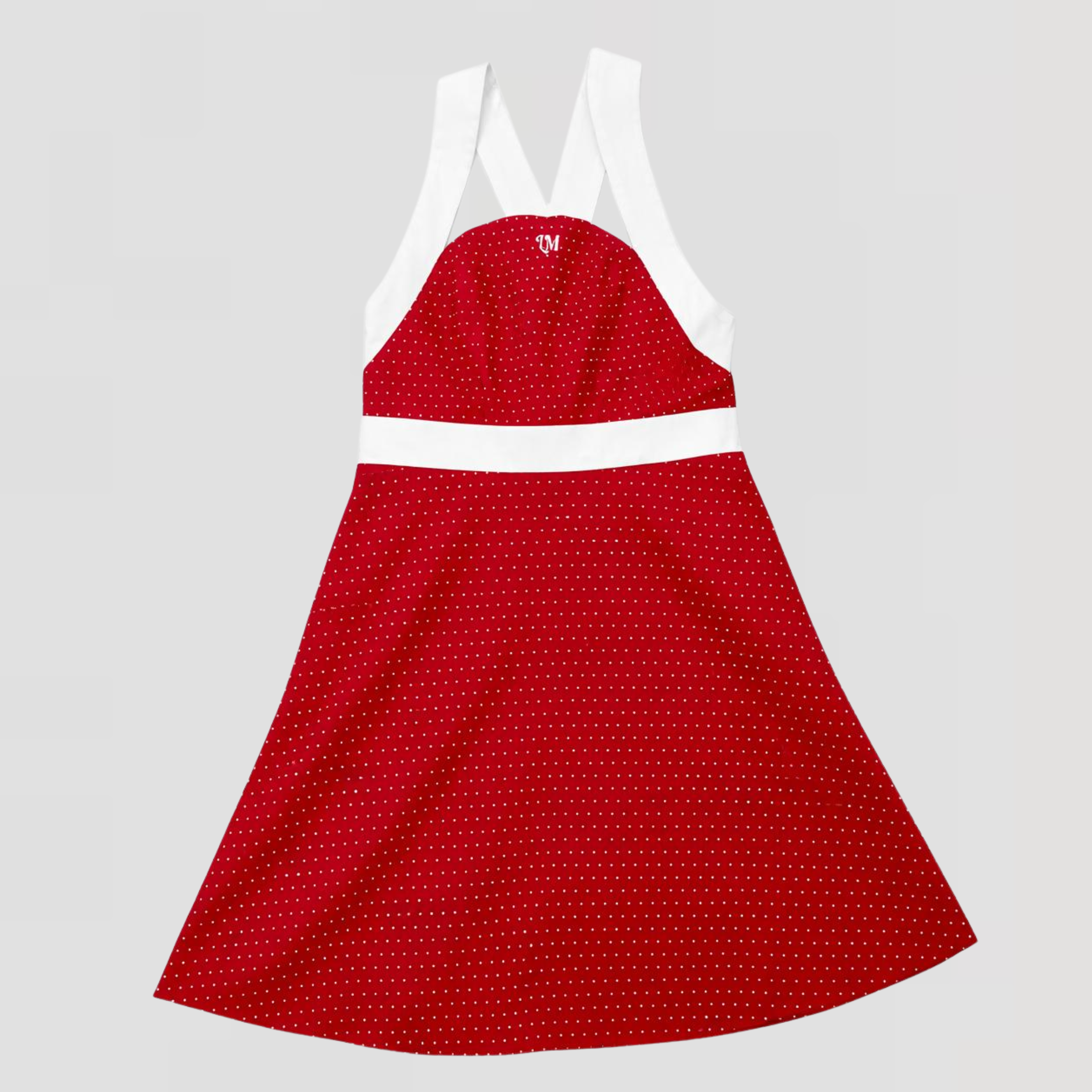ROBE AUDREY ROUGE A POIS BLANCS