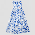 Edition Limitée - ROBE MARYLINE - FLEURS BLEUES