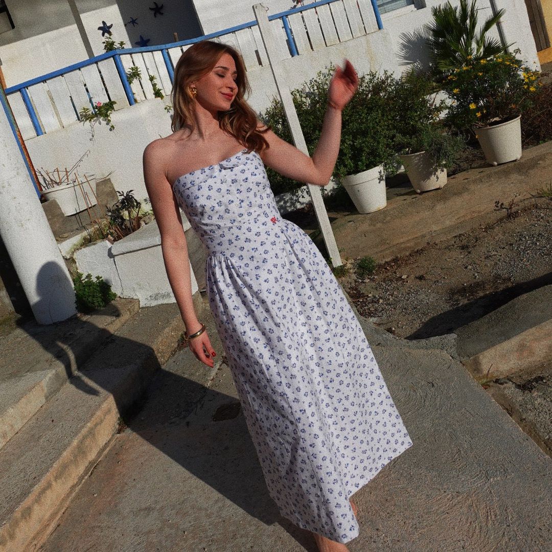 Edition Limitée - ROBE MARYLINE - FLORAL BLANC