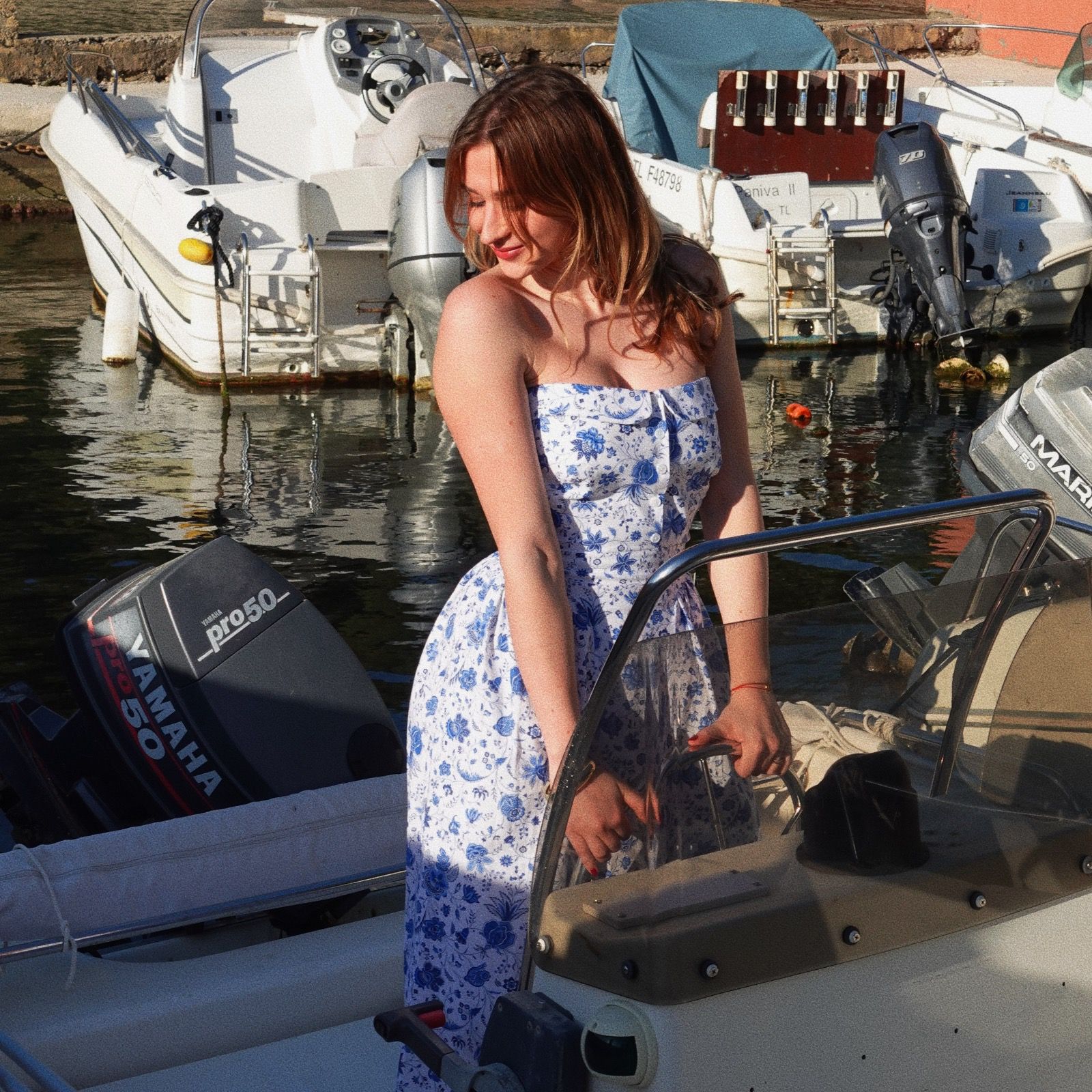 Edition Limitée - ROBE MARYLINE - FLEURS BLEUES