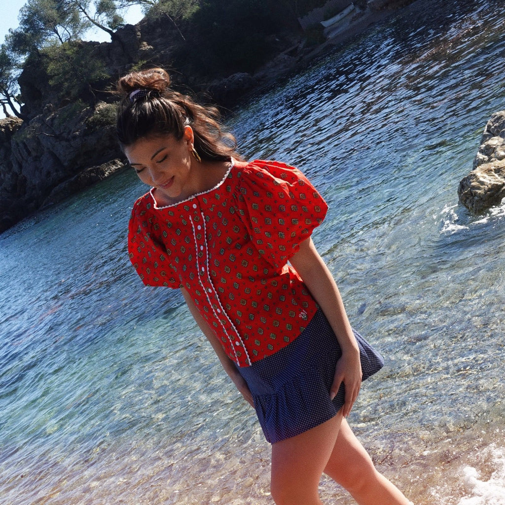 BLOUSE CATHERINE - ROUGE